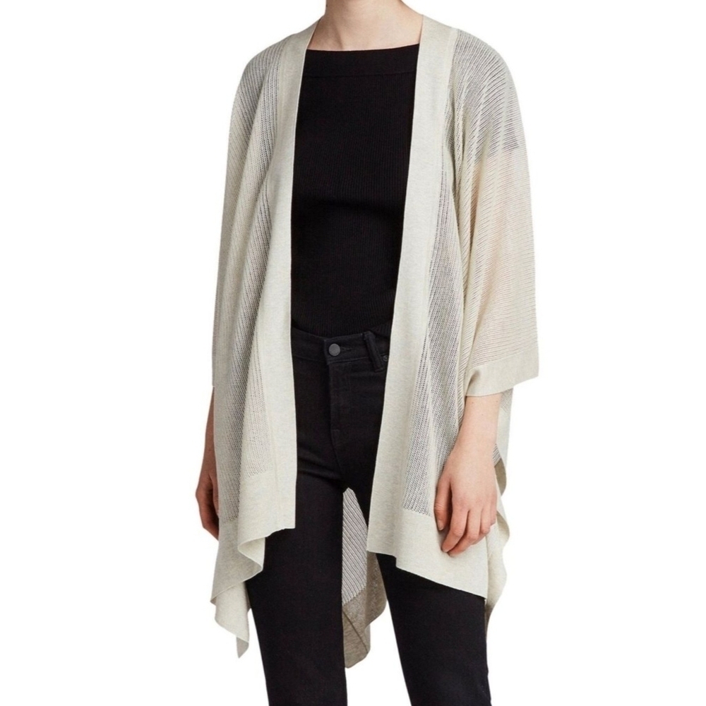 Allsaints Bishi Draped Asymmetrical Cardigan